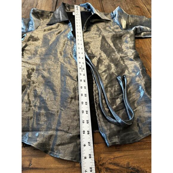 Vintage Maggy Lawrence Women’s Dress Jacket Size Small Metallic Shimmer USA Made - Picture 8 of 8